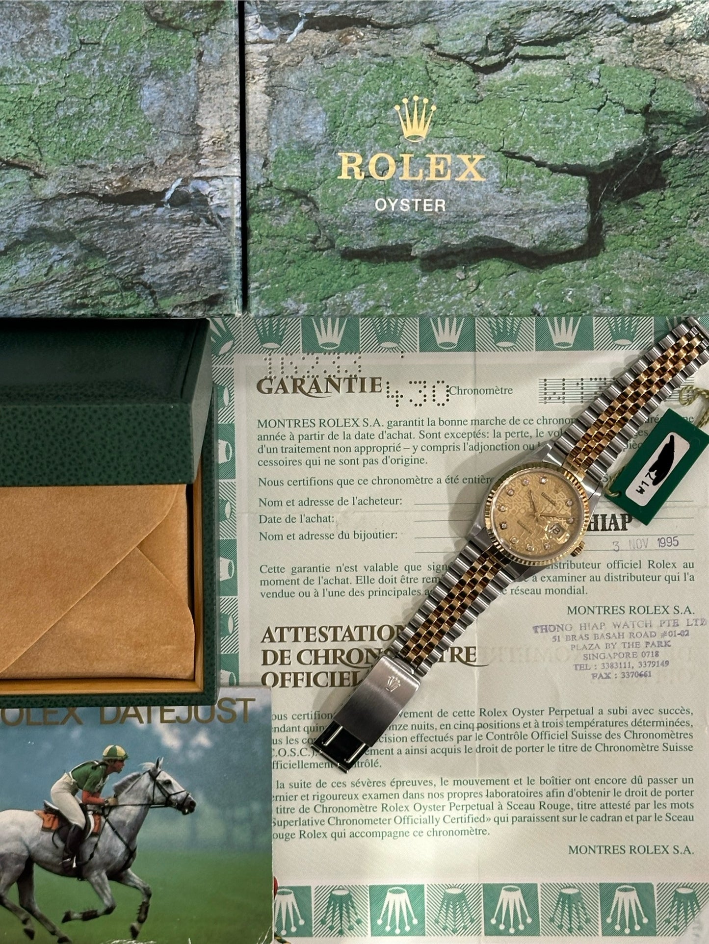 Rolex Datejust 36mm Ref.16233 “Anniversary Diamond Dial” Box & Papers