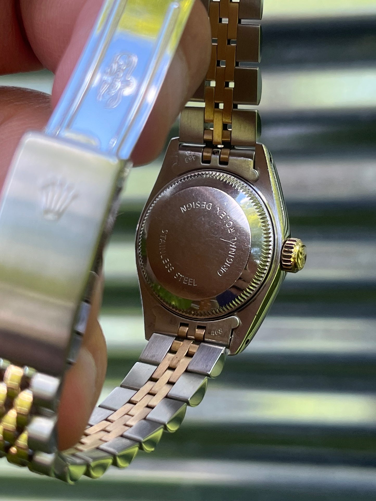 Rolex Ladies Datejust 26mm Ref.69173 Box & Papers “Champagne Diamond Dial”