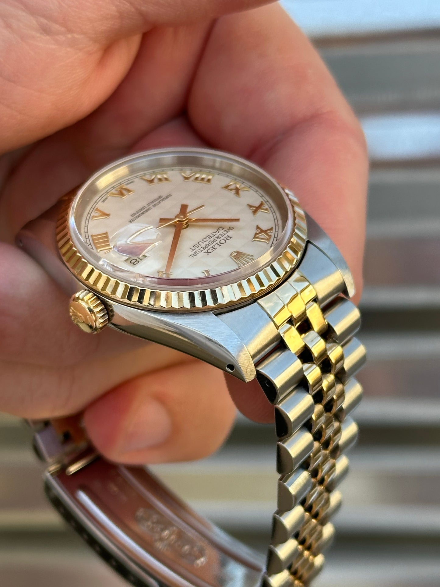 Rolex Datejust 36mm Ref.16233 “Pyramid Dial” Box & Papers