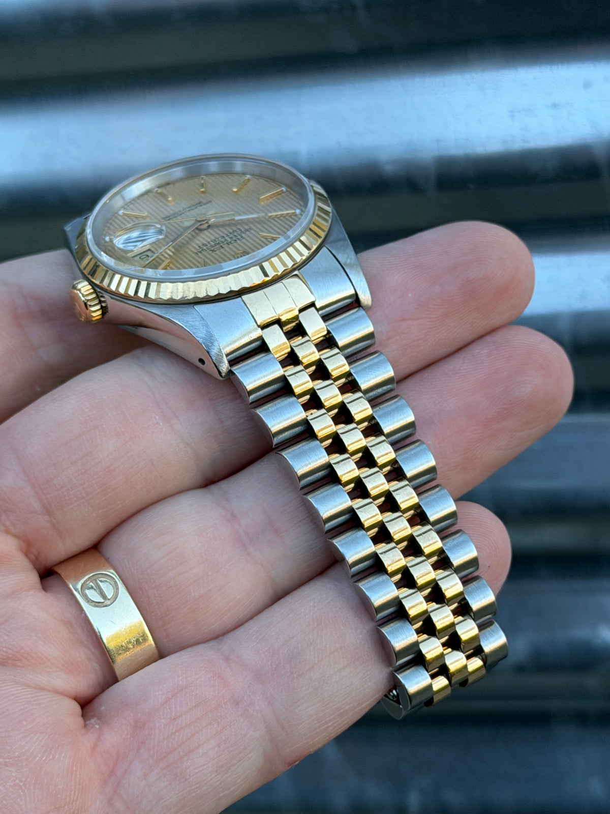 Rolex Datejust “Tapestry Dial” 36mm Ref.16233 Box & Papers