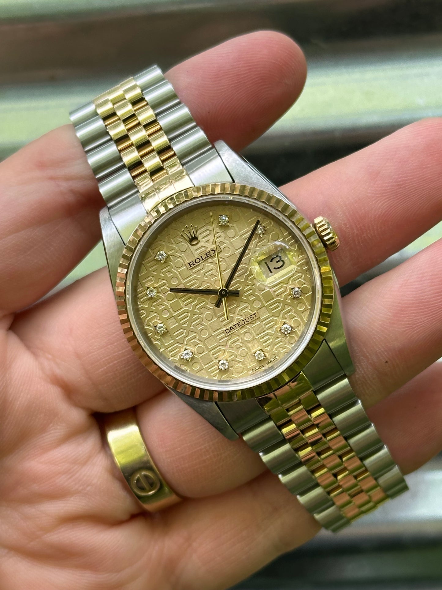 Rolex Datejust 36mm Ref.16234 Box & Papers “Anniversary Diamond Dial”