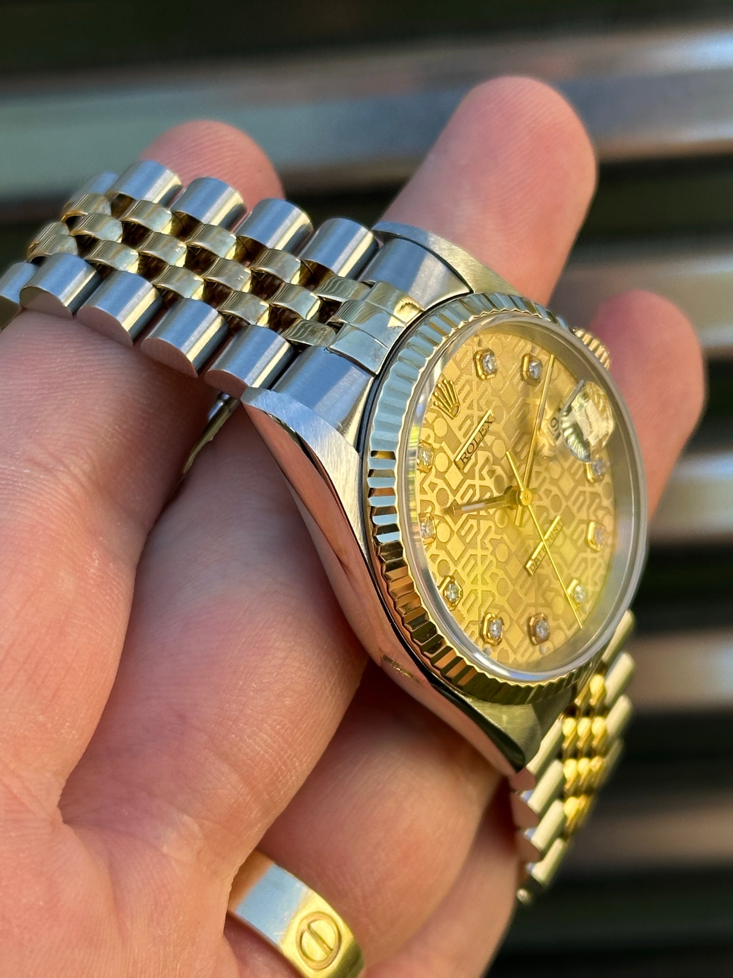 Rolex Datejust 36mm Ref.16233 “Anniversary Diamond Dial” Box & Papers