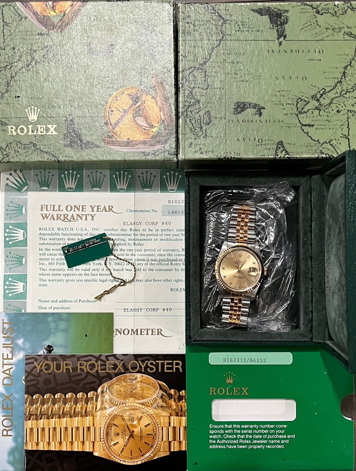 Rolex Datejust “Champagne Diamond Dial” 36mm Ref.16233 Box & Papers