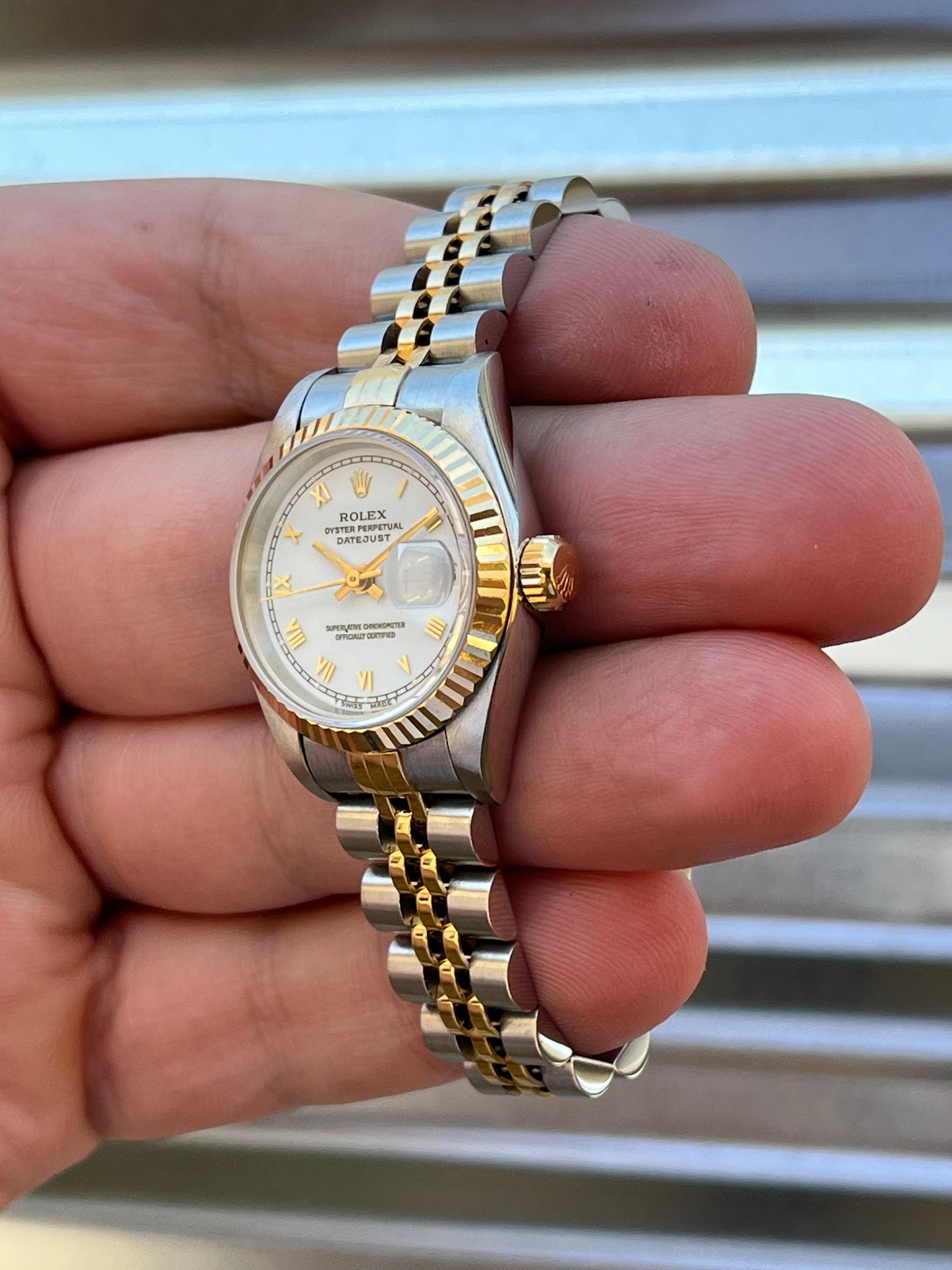 Rolex Datejust 26mm Ref.69173 Box & Papers White Roman Dial