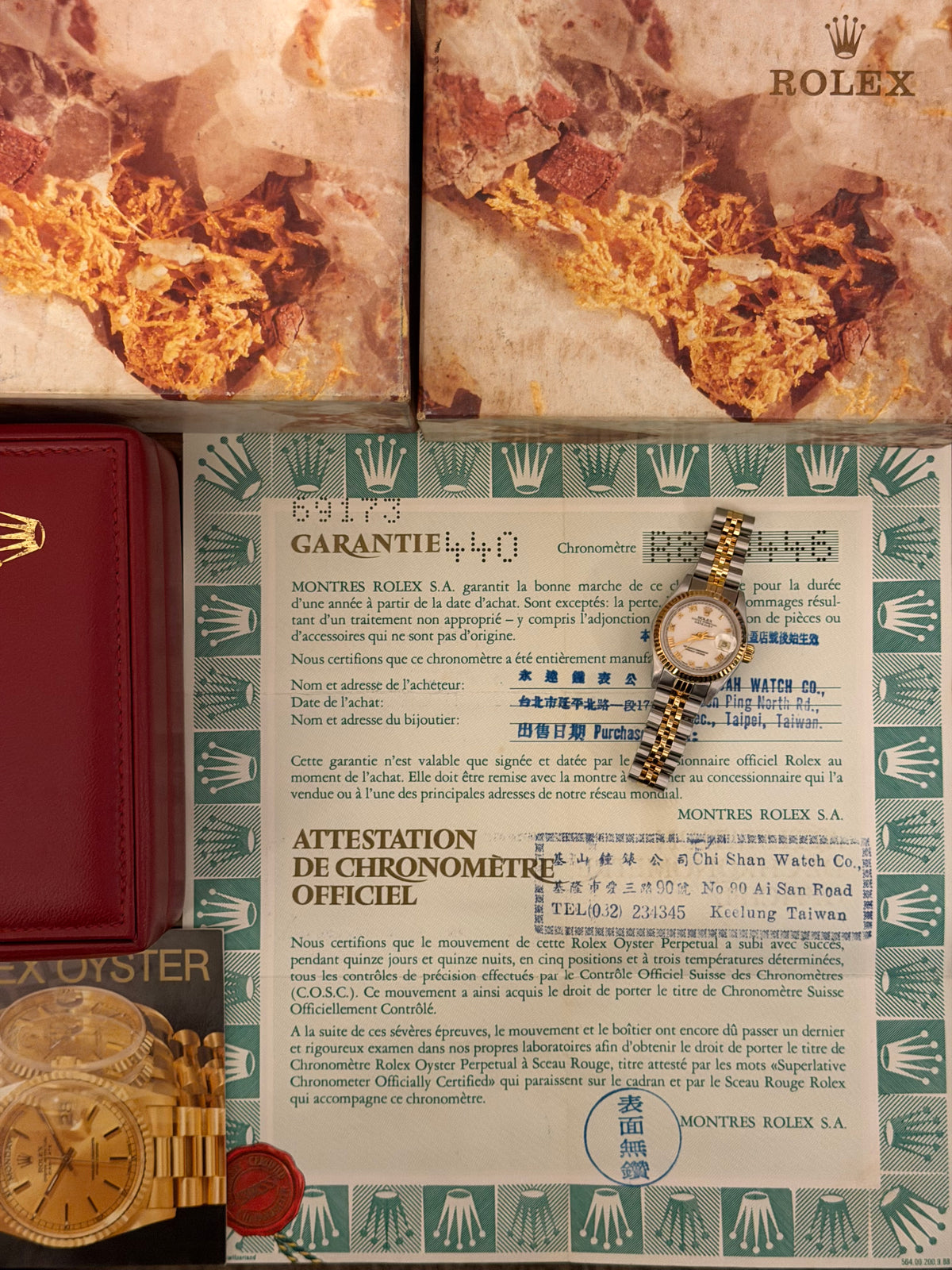 Rolex Ladies Datejust “White Roman Dial” 26mm Ref.69173 Box & Papers