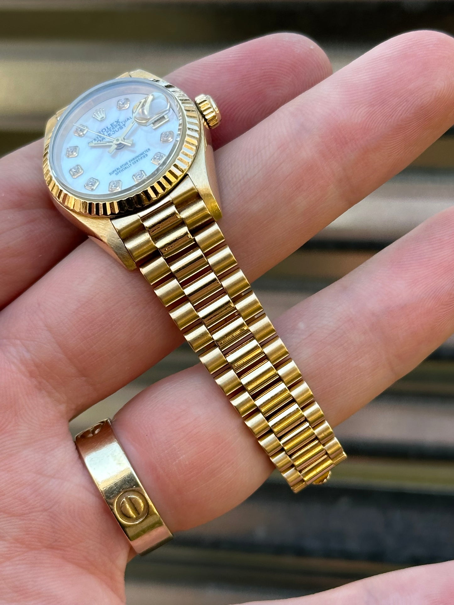 Rolex Datejust Ladies Ref.69178 Mother of Pearl Diamond Dial