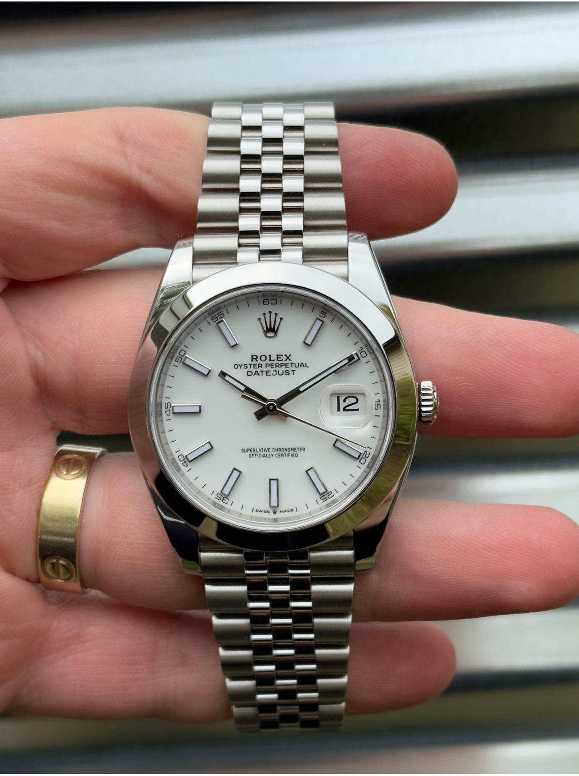 Rolex Datejust “White Index Dial” 41mm Ref.126300 Box & Card