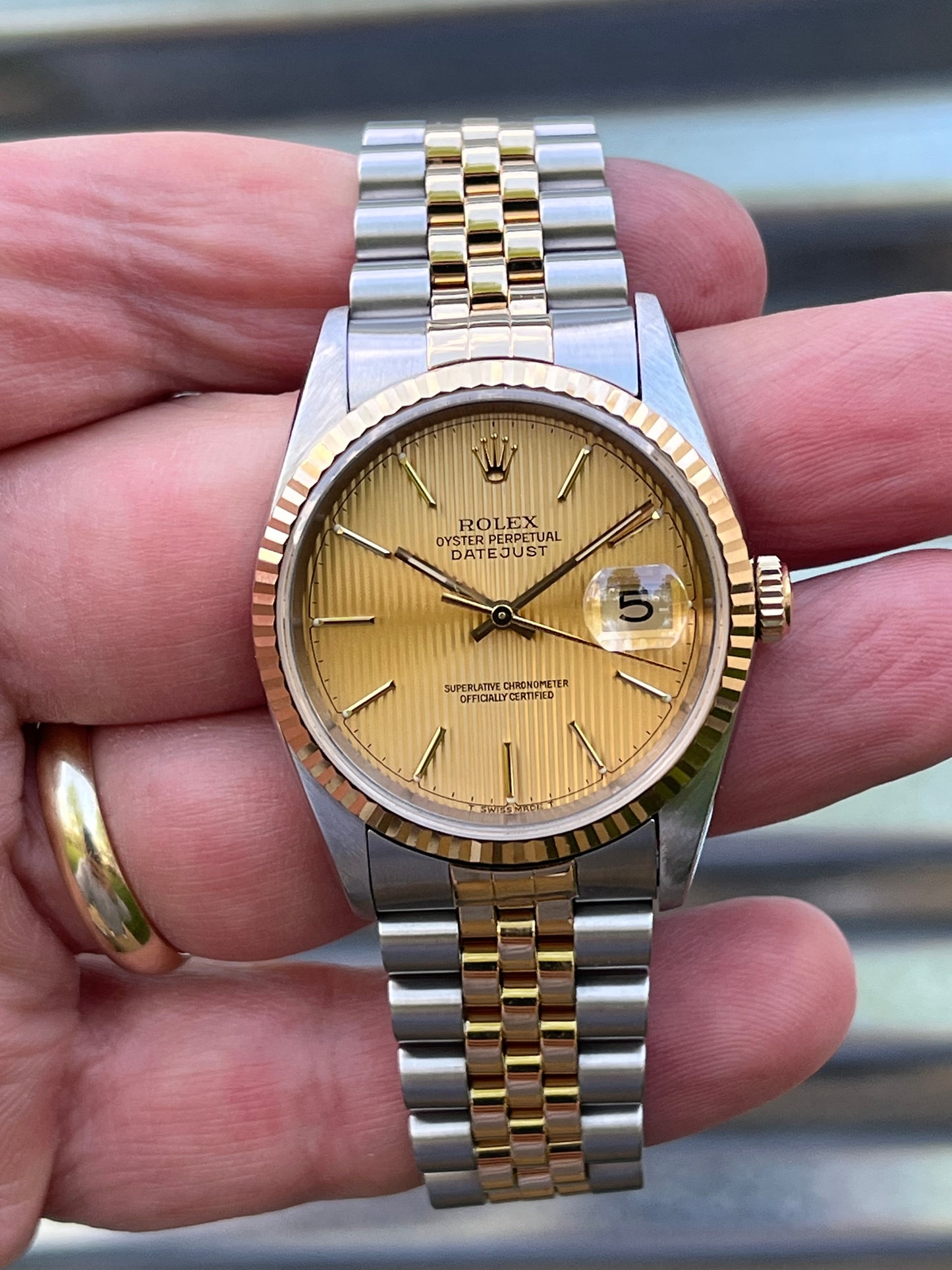 Rolex Datejust Tapestry Dial 36mm Ref.16233 Box & Papers