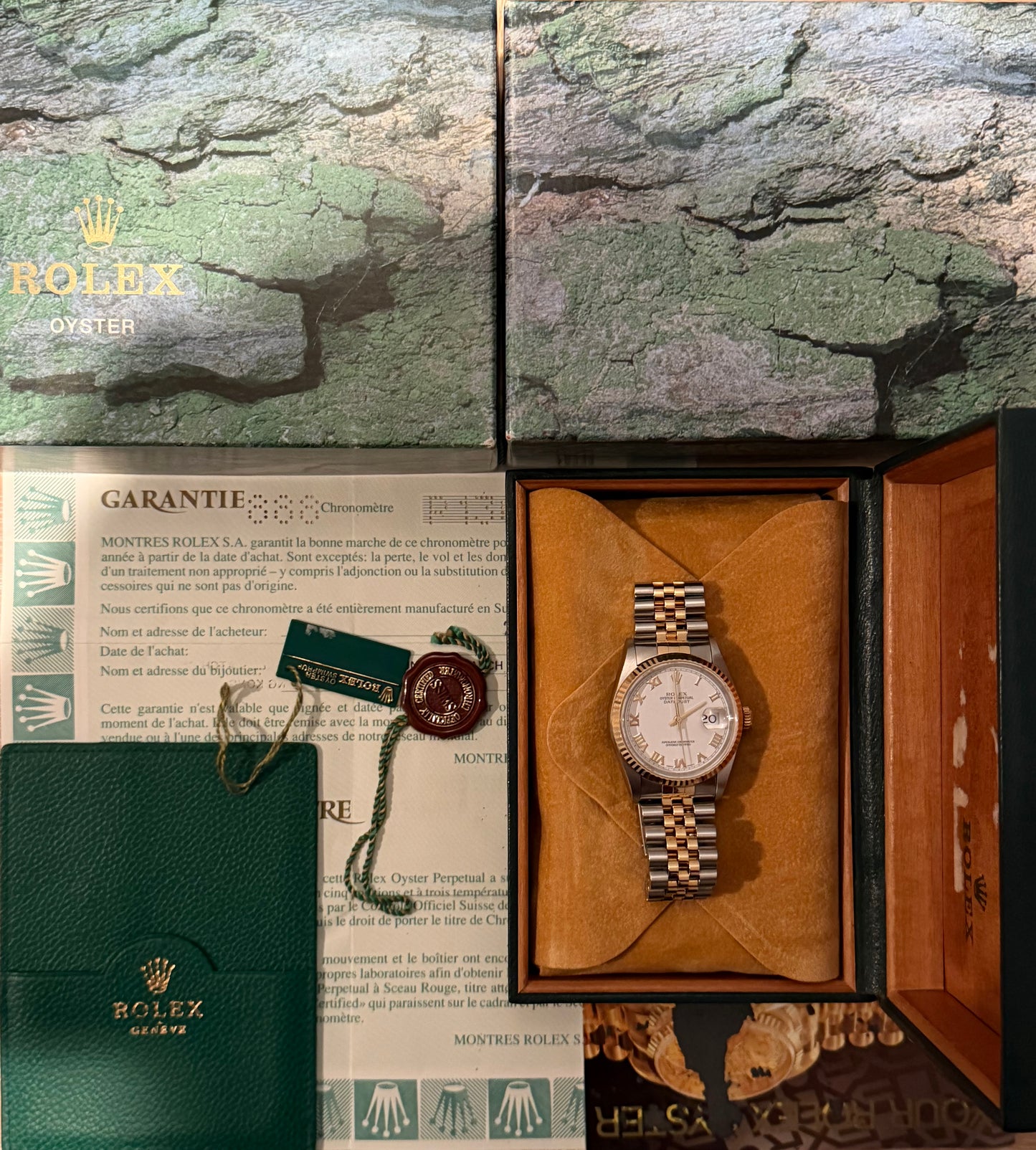 Rolex Datejust “White Roman Numeral Dial” 36mm Ref.16233 Box & Papers
