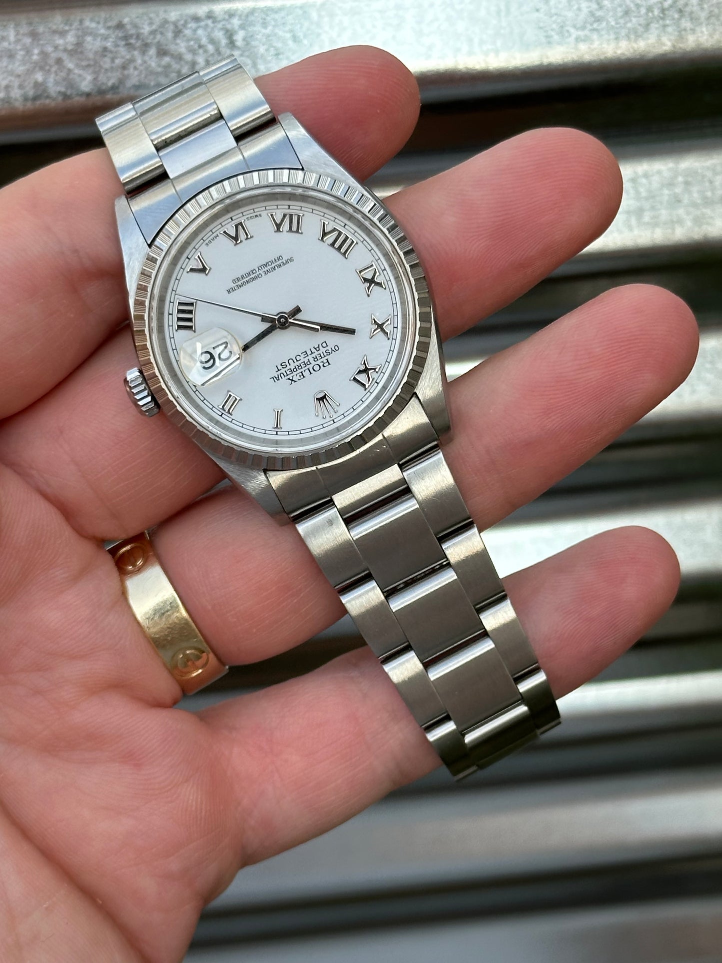 Rolex Datejust 36mm Ref.16220 White Roman Watch Only