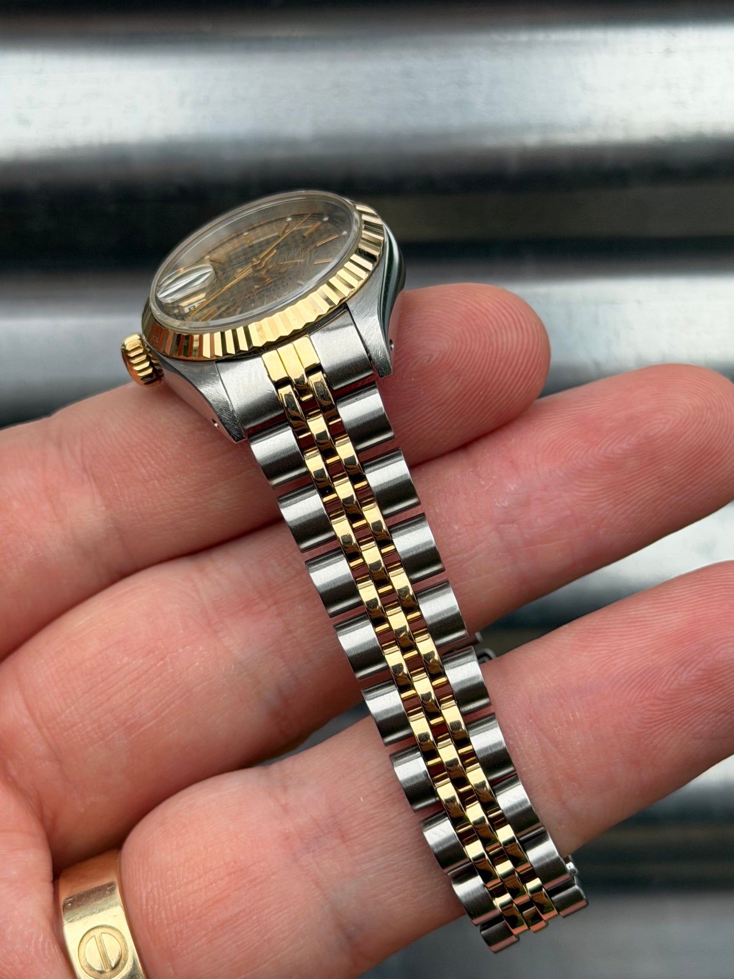 Rolex Ladies Datejust “Houndstooth Dial” 26mm Ref.16233 Box & Papers