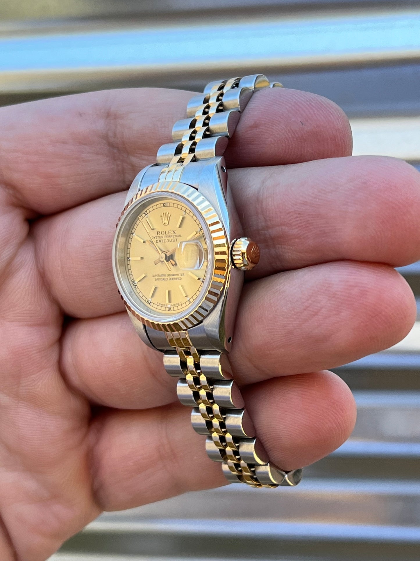 Rolex Ladies Datejust 26mm Ref.69173 Champagne w/Roman Numeral Track R8*