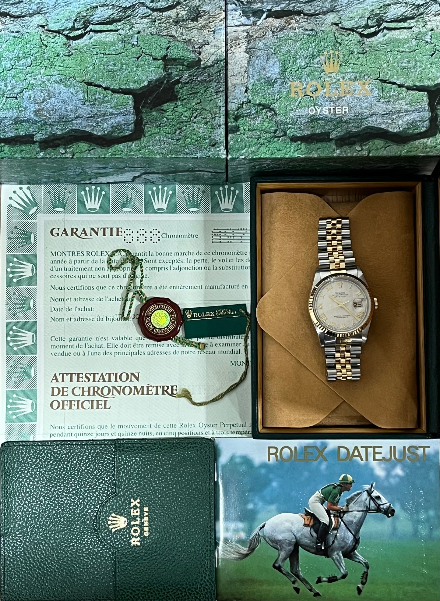 Rolex Datejust “Pyramid Dial” 36mm Ref.16233 Box & Papers