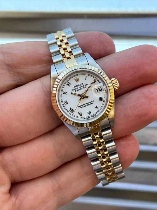 Rolex Datejust 26mm Ref.69173 Box & Papers White Roman Dial