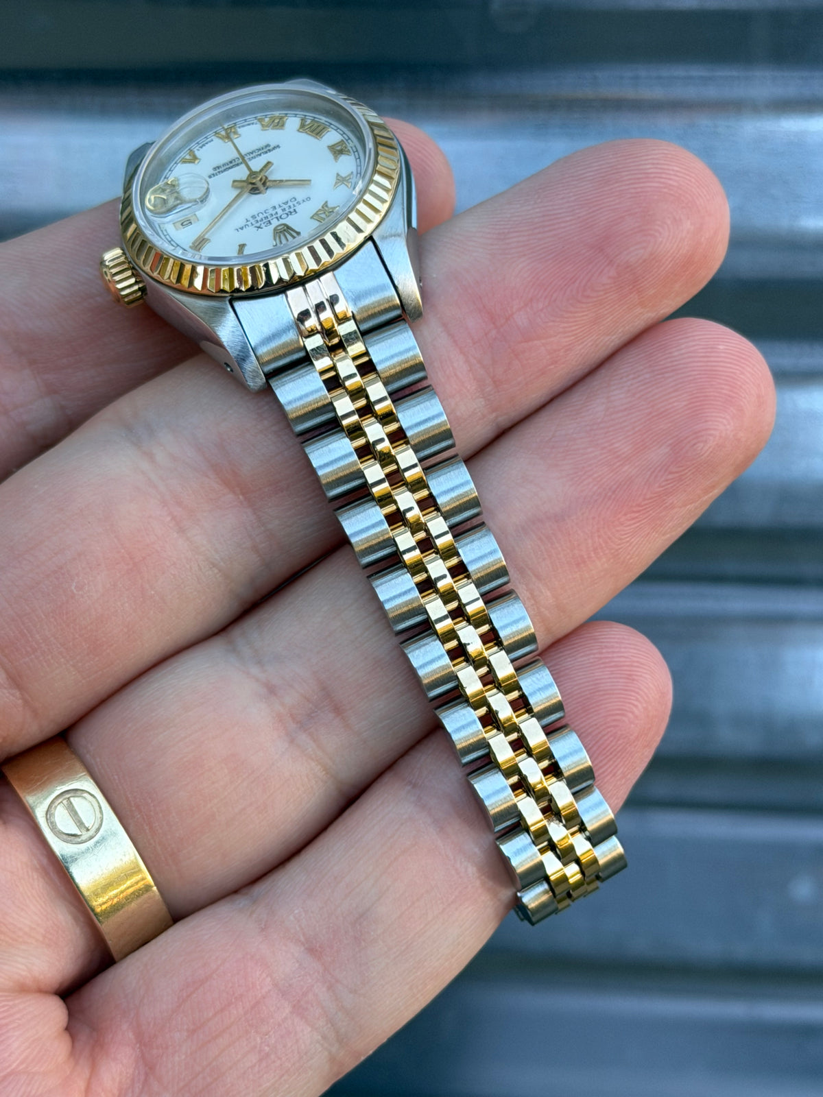 Rolex Ladies Datejust “White Roman Dial” 26mm Ref.69173 Box & Papers