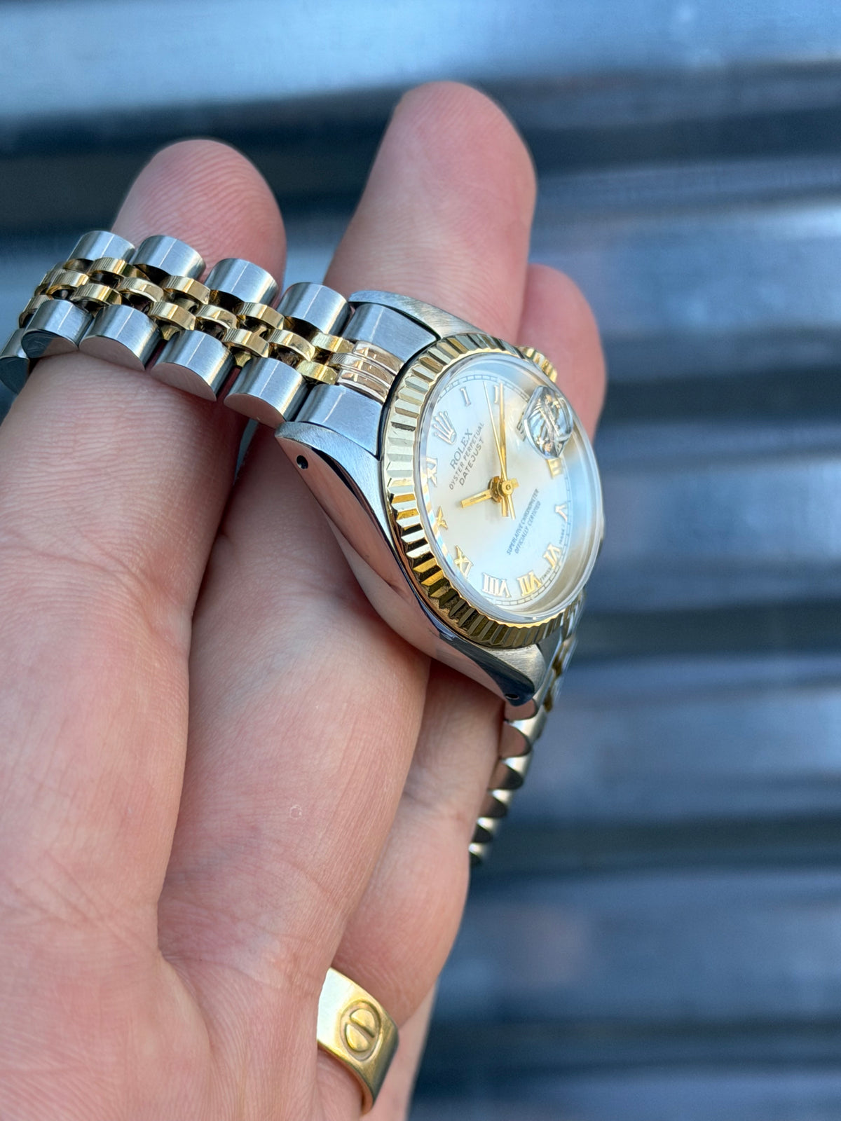 Rolex Ladies Datejust “White Roman Dial” 26mm Ref.69173 Box & Papers