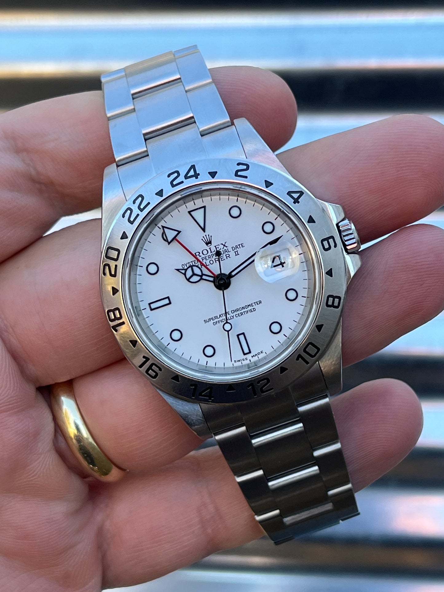 Rolex Explorer II “Polar” 40mm Ref.16570 Box & Papers & Service Card