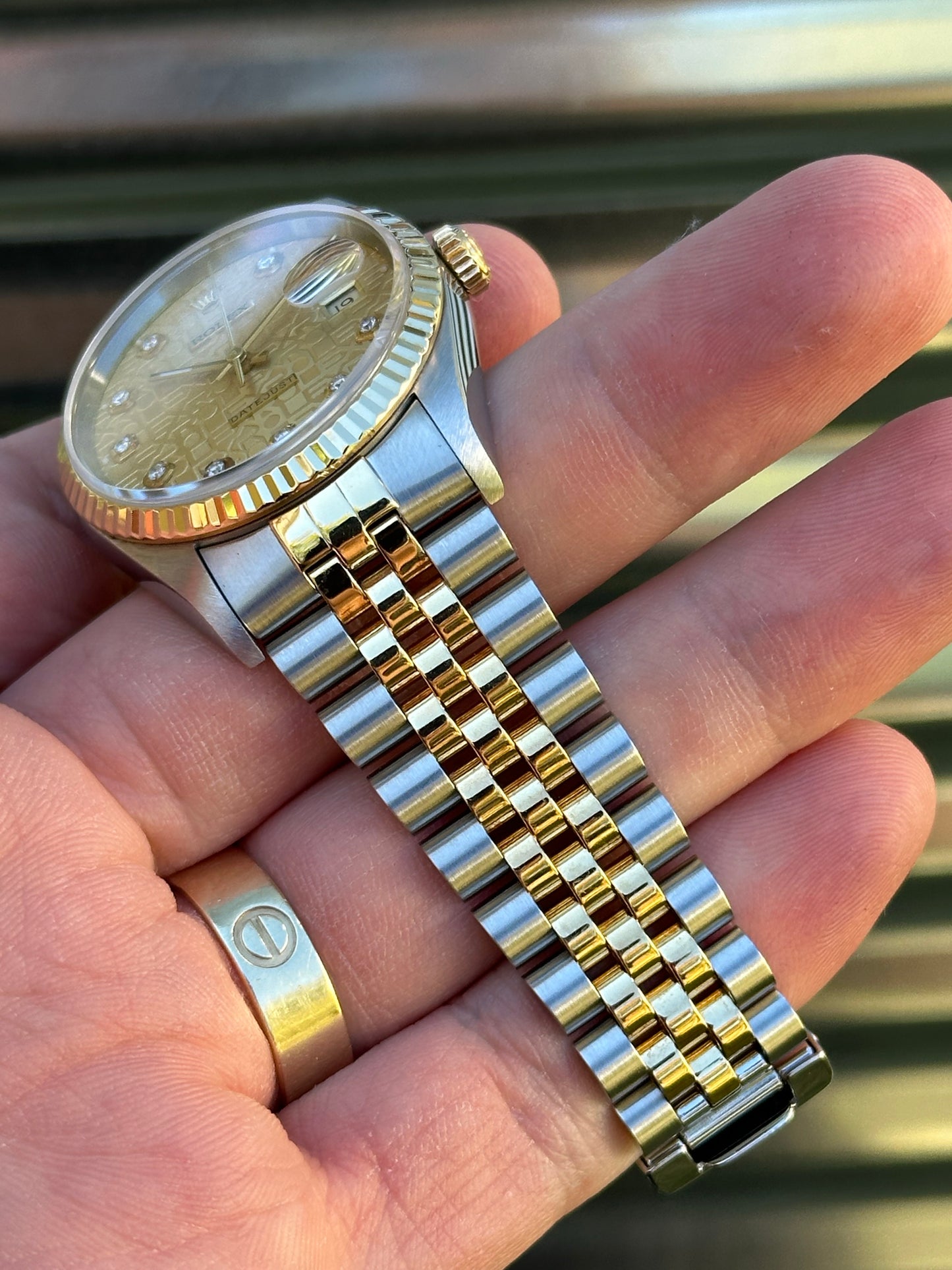 Rolex Datejust 36mm Ref.16233 “Anniversary Diamond Dial” Box & Papers