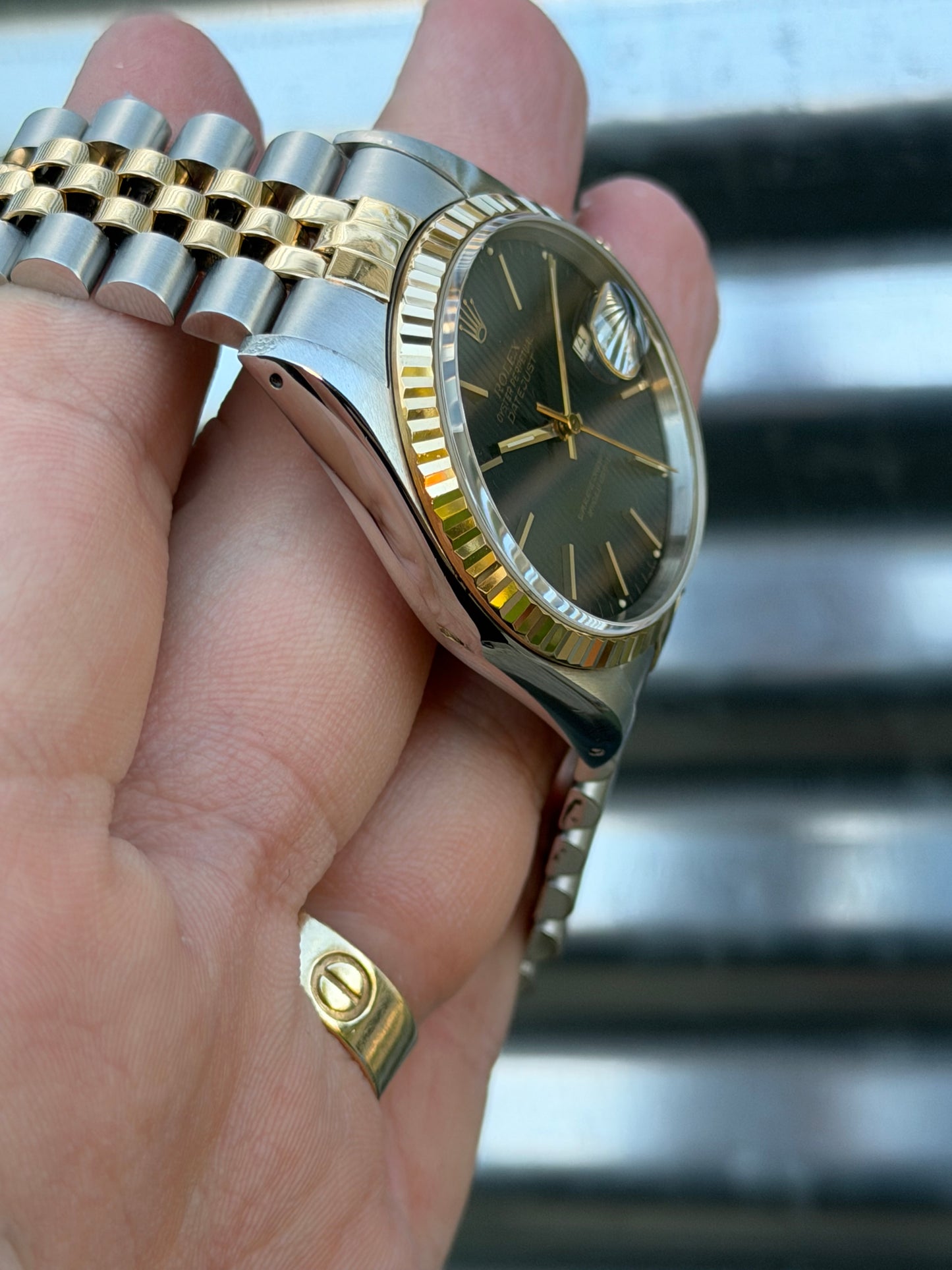 Rolex Datejust 36mm Ref.16233 Box & Papers “Black Tapestry”