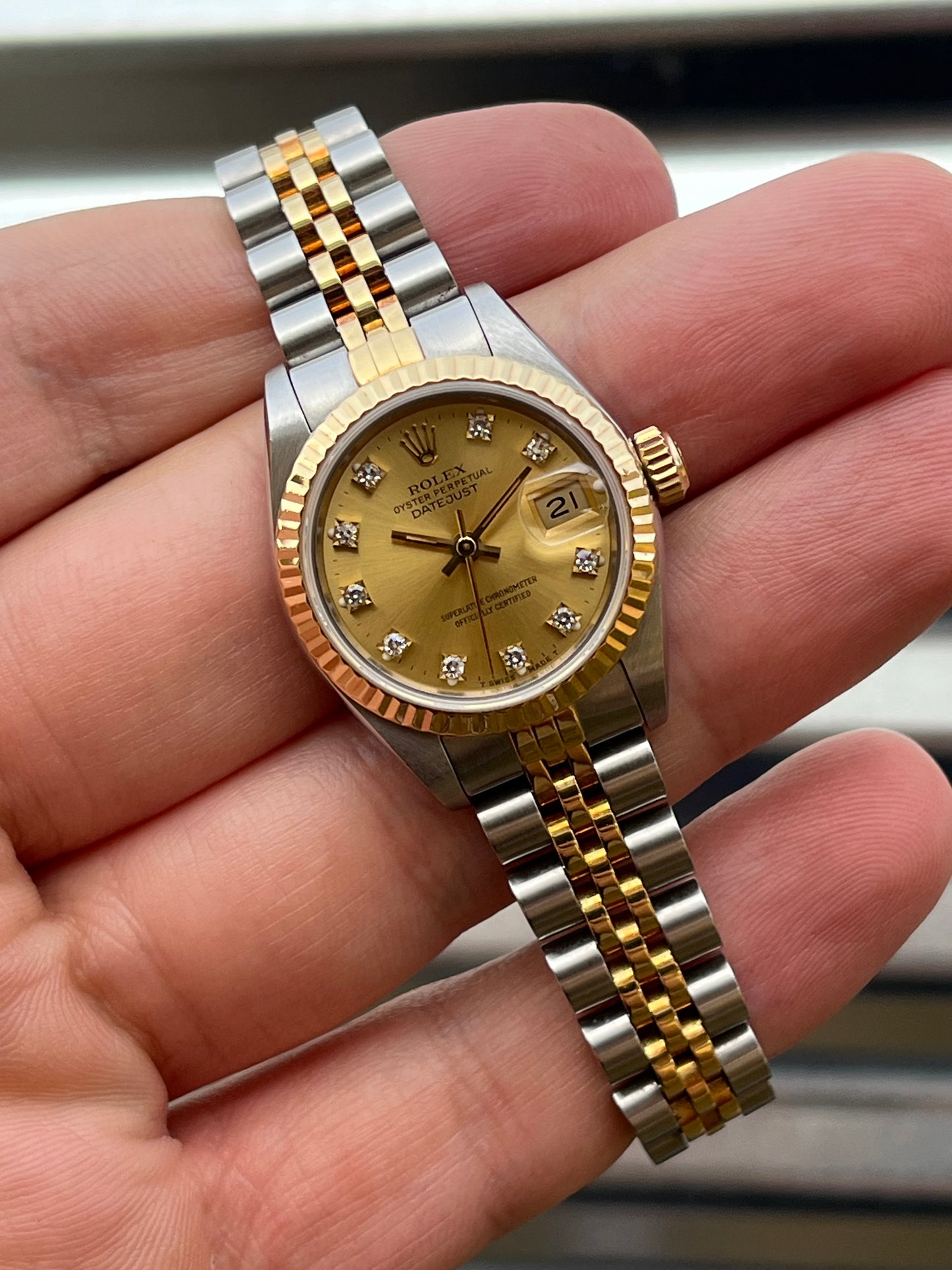 Rolex Ladies Datejust 26mm Ref.69173 Box & Papers Diamond Dial