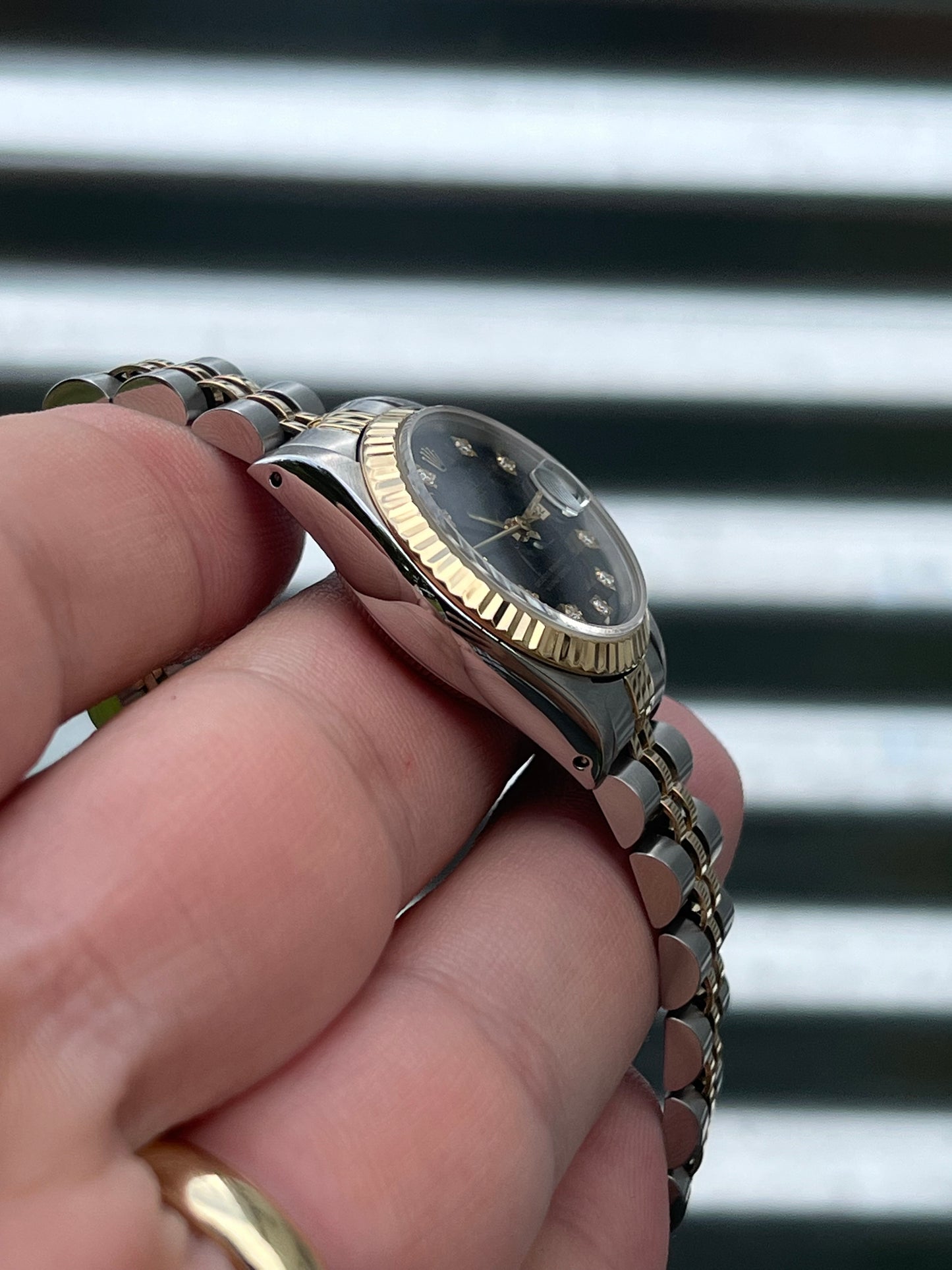 Rolex Ladies Datejust 26mm Ref.69173 Box & Papers “Black Diamond Dial”