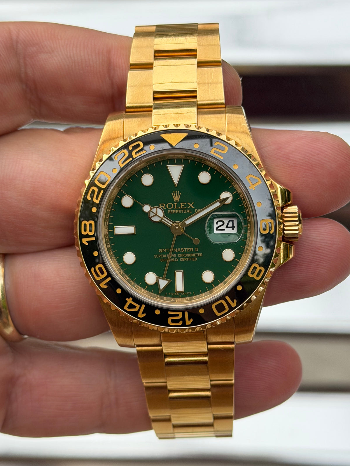 Rolex GMT Master II Green Dial 40mm Ref.116718LN Full Set