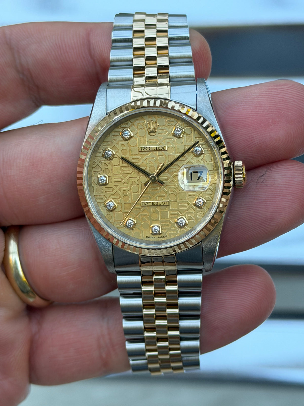 Rolex Datejust Anniversary Diamond Dial 36mm Ref.16233 Box & Papers