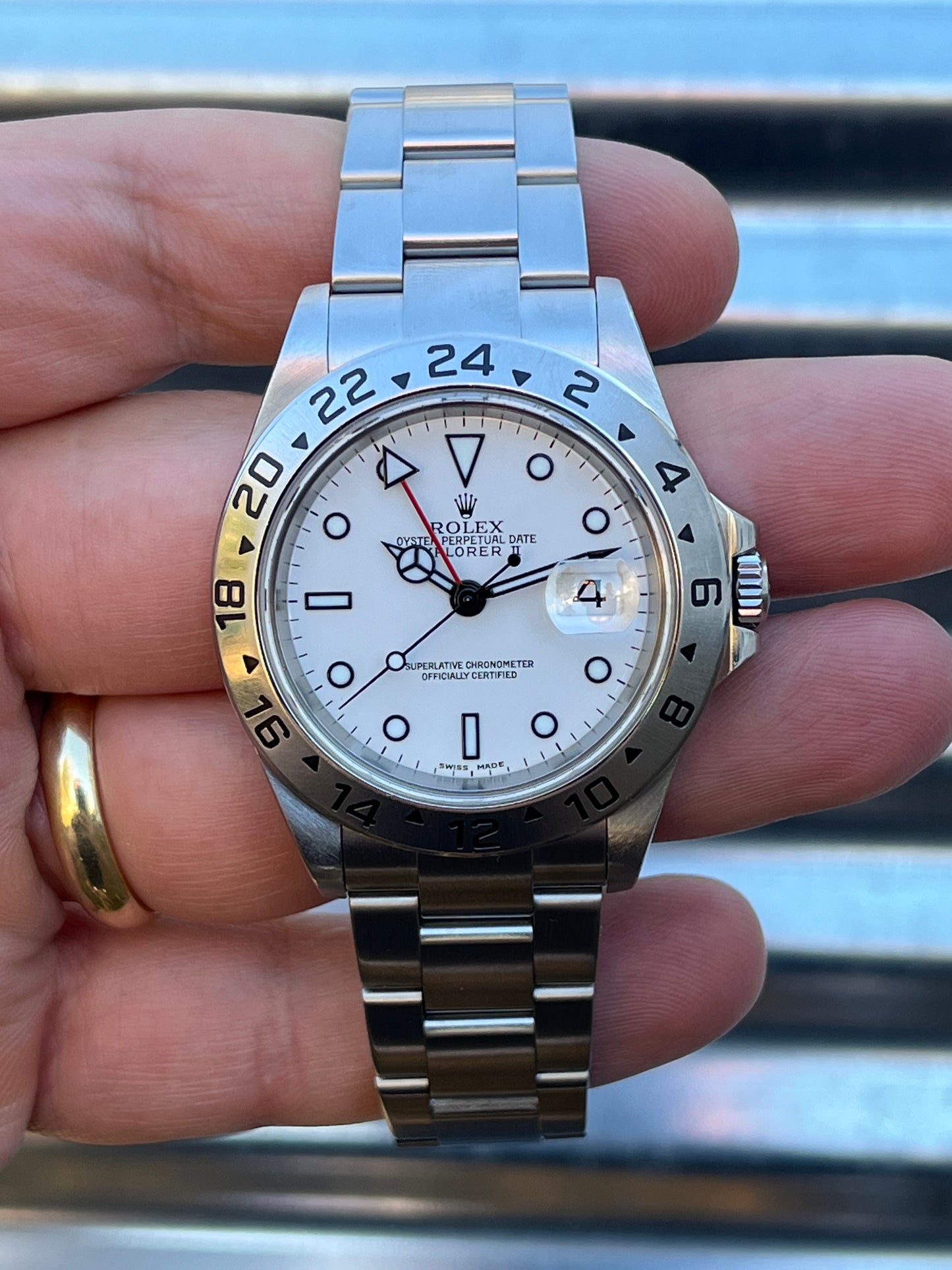 Rolex Explorer II “Polar” 40mm Ref.16570 Box & Papers & Service Card