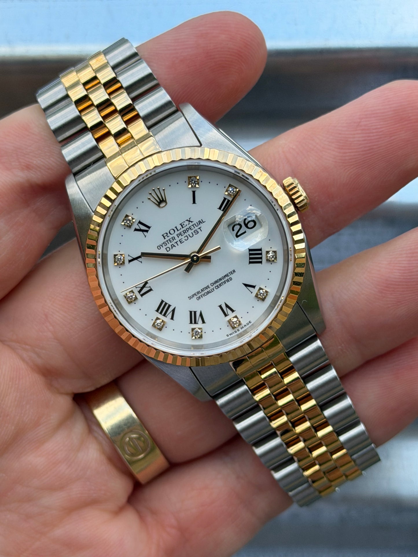 Rolex Datejust “Wh36mm Ref.16233 Box & Papers