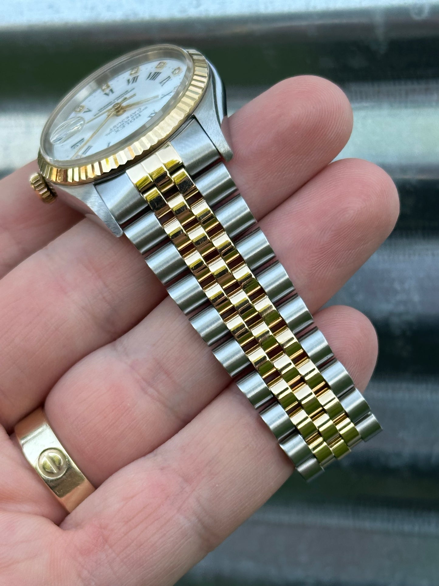 Rolex Datejust 36mm Ref.16233 Box & Papers White Roman Diamond Dial
