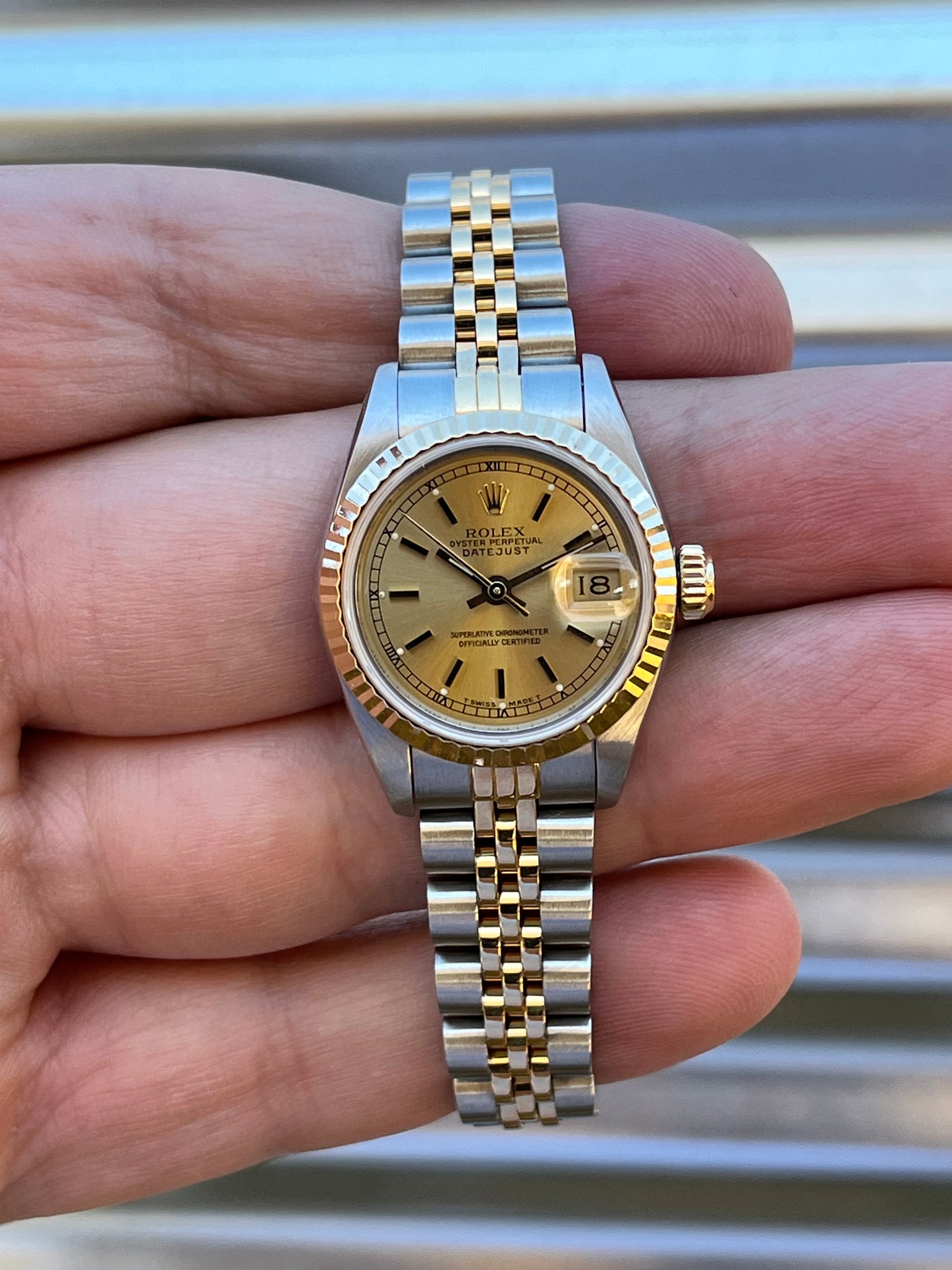 Rolex Ladies Datejust 26mm Ref.69173 Champagne w/Roman Numeral Track R8*