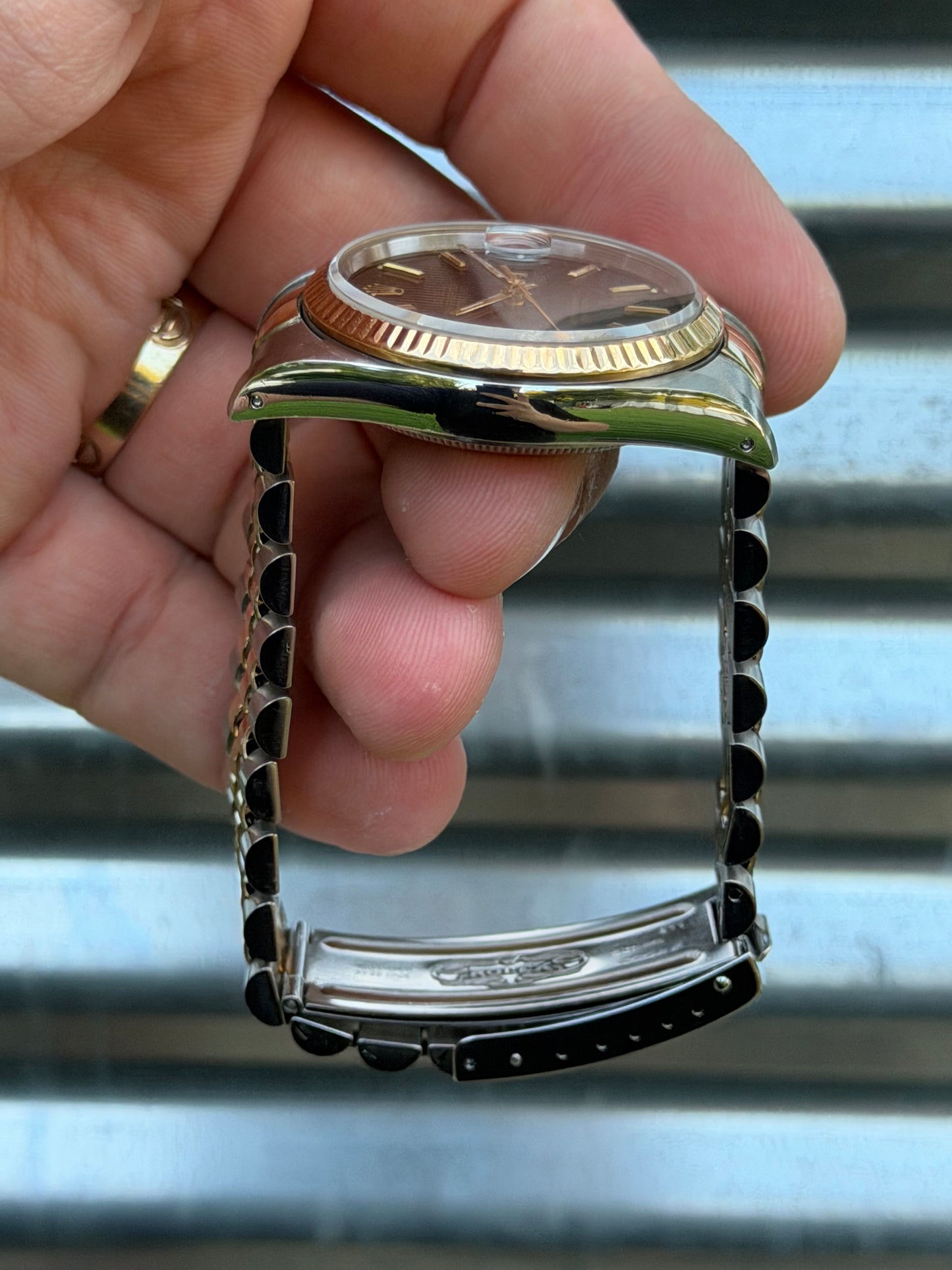 Rolex Datejust “Black Tapestry Dial” 36mm Ref.16233 Box & Papers