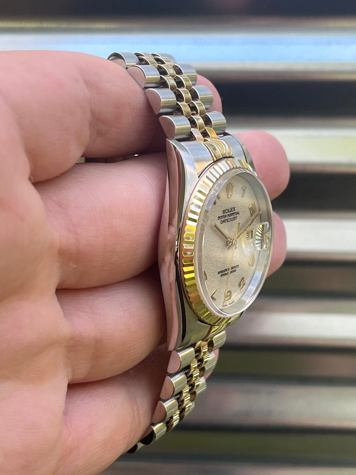 Rolex Datejust 36mm Ref.16233 “Anniversary Dial” Box & Papers