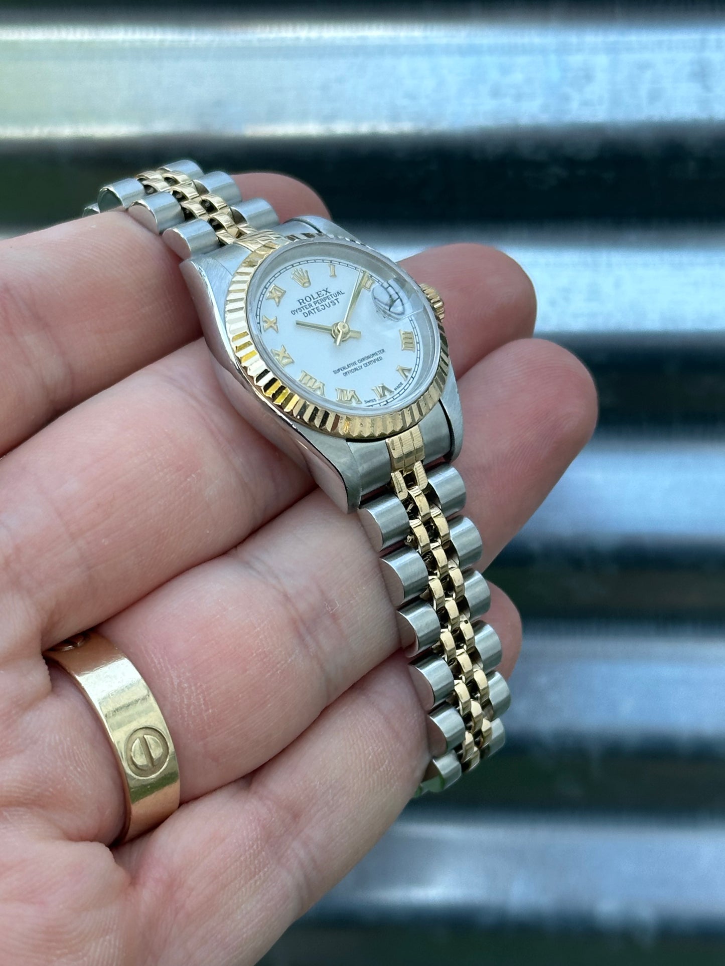 Rolex Ladies Datejust 26mm Ref.79173 Box & Papers “White Roman Dial”