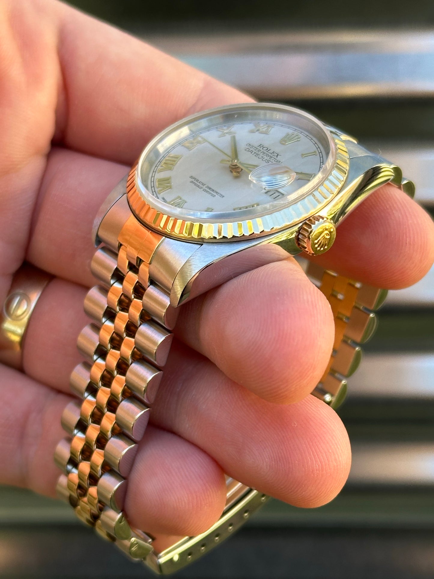 Rolex Datejust “Pyramid Dial” 36mm Ref.16233 Box & Papers