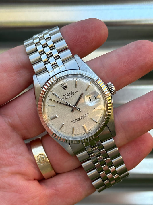 Rolex Datejust 36mm Ref.1601 “Linen Dial” Watch Only