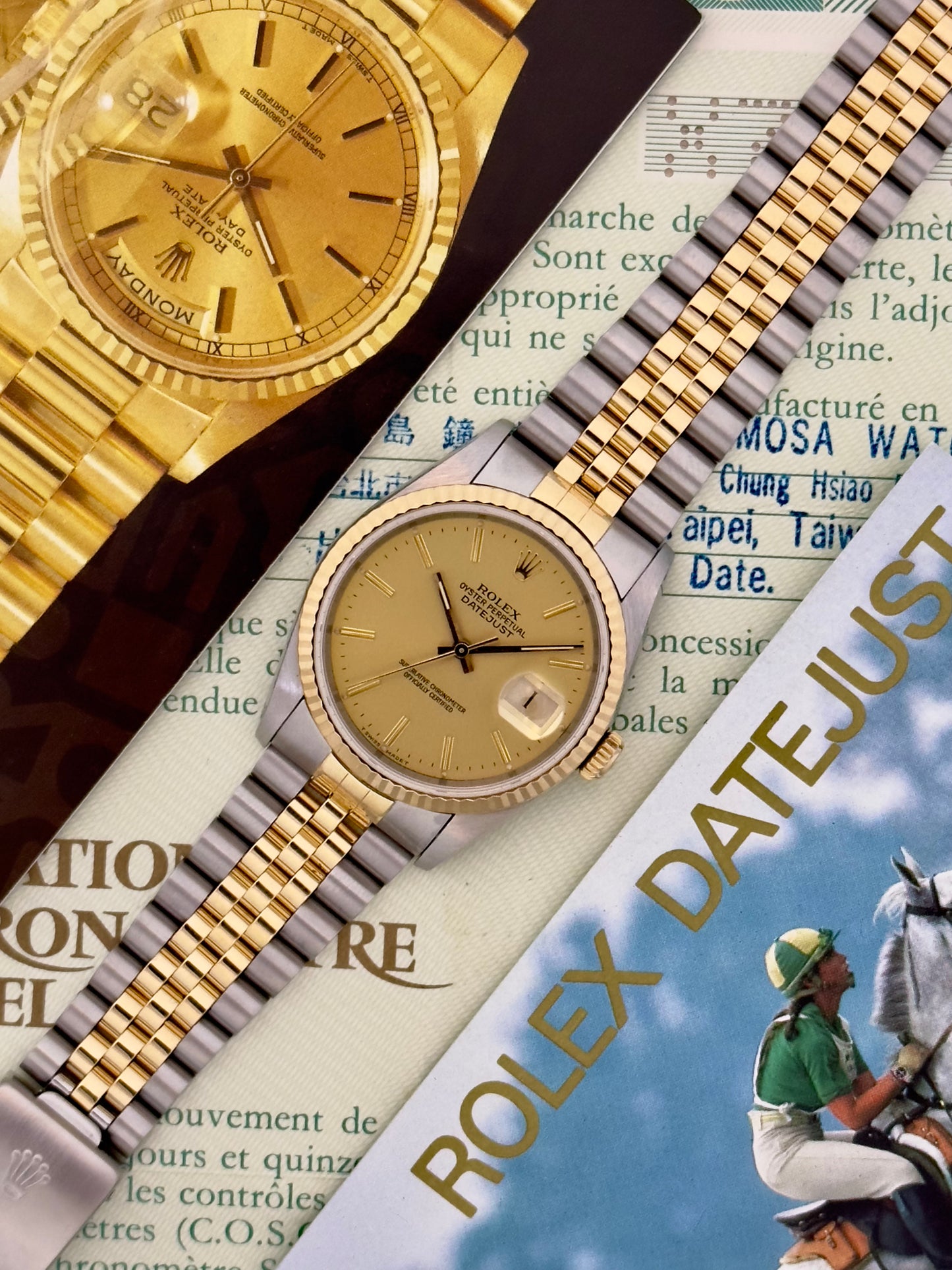 Rolex Datejust 36mm Ref.16233 “Champagne Dial” Box & Papers