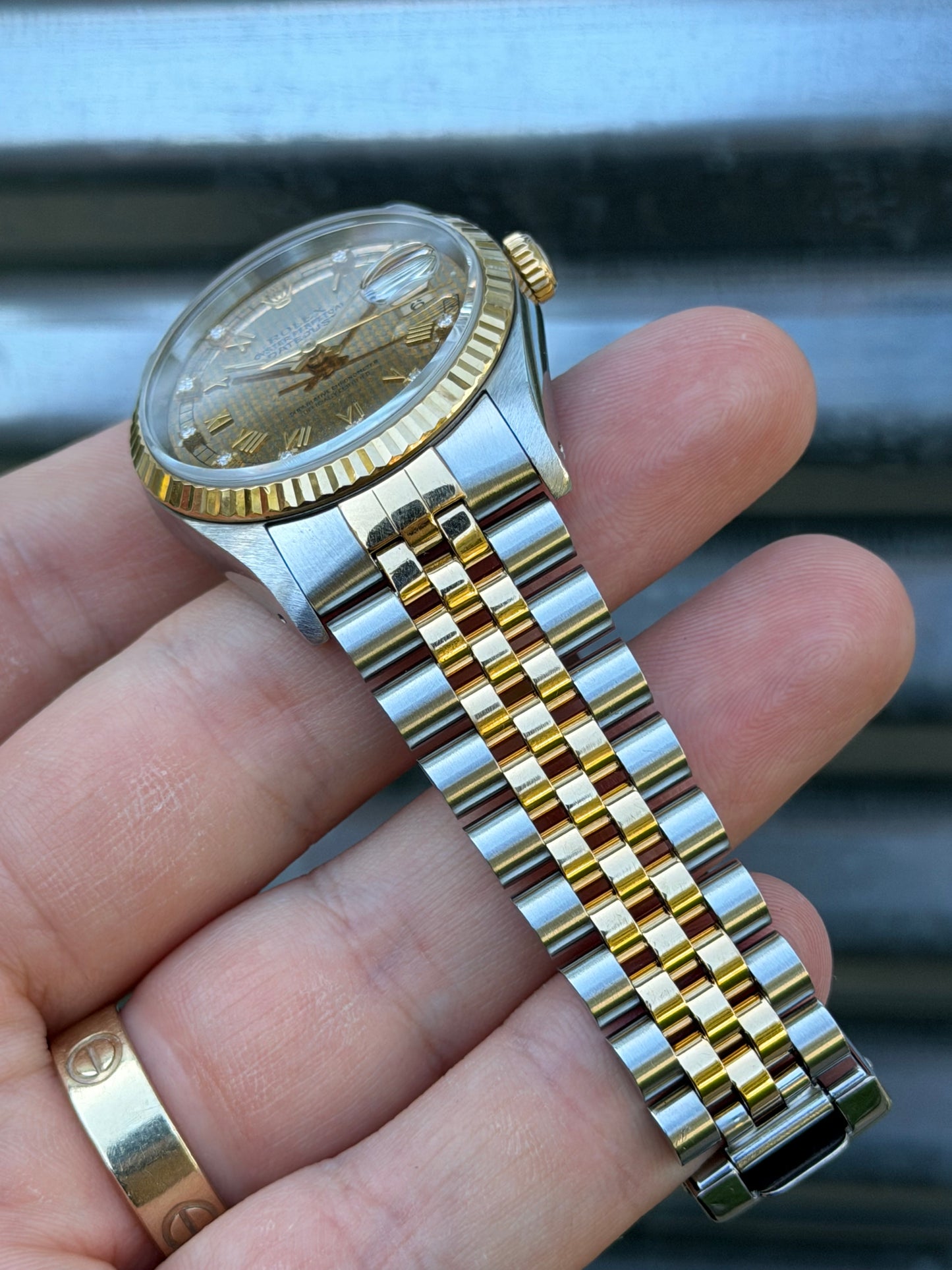 Rolex Datejust “Houndstooth Dial” 36mm Ref.16233 Box & Papers