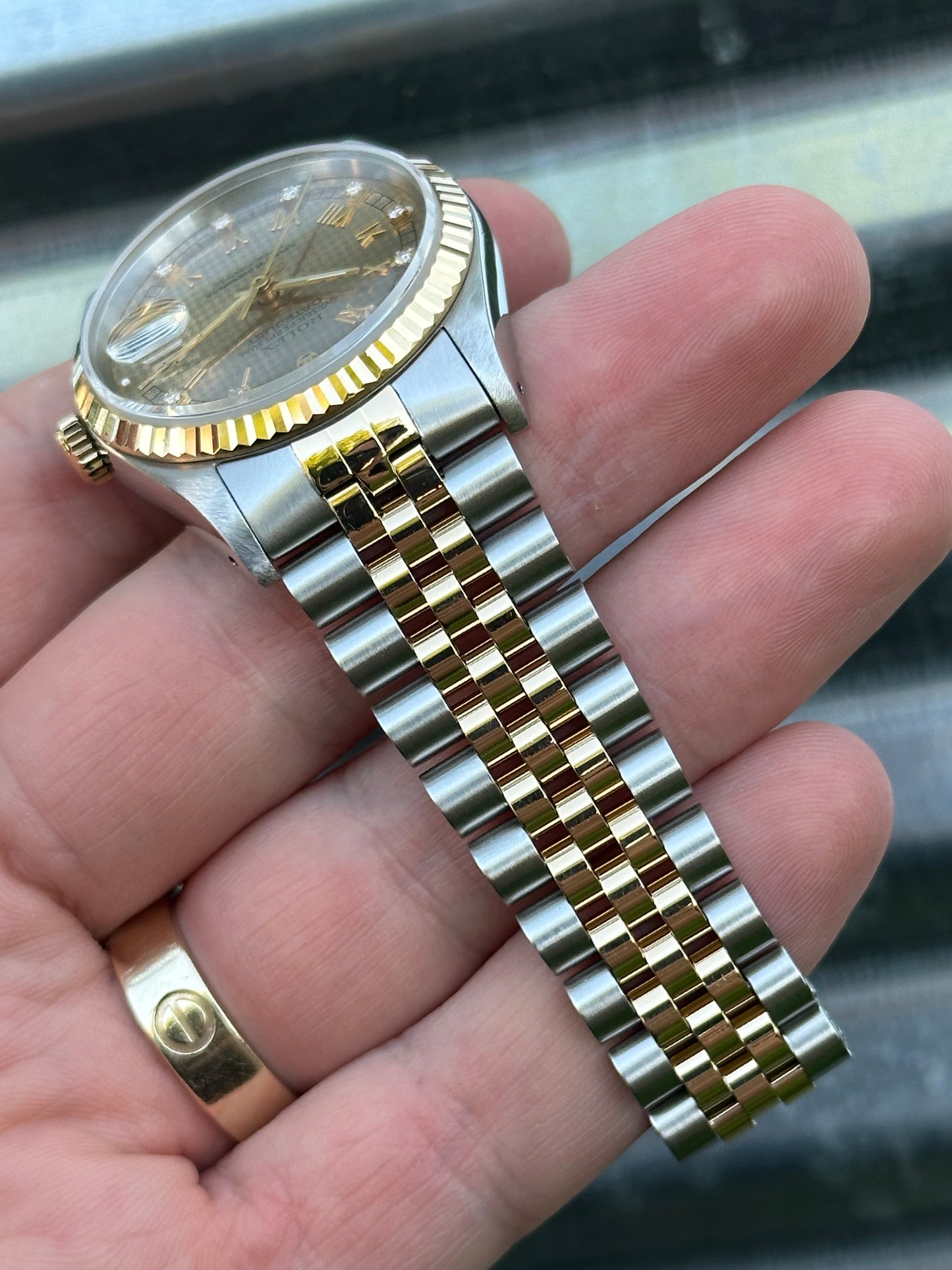 Rolex Datejust 36mm Ref.16233 Box & Papers “Houndstooth Dial”