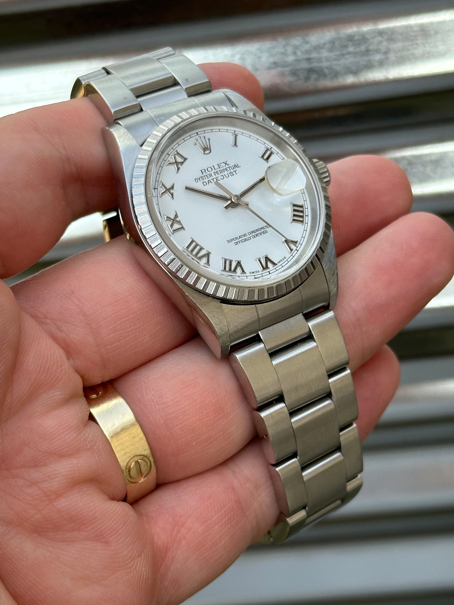 Rolex Datejust 36mm Ref.16220 White Roman Watch Only