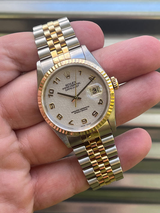 Rolex Datejust 36mm Ref.16233 “Anniversary Dial” Box & Papers