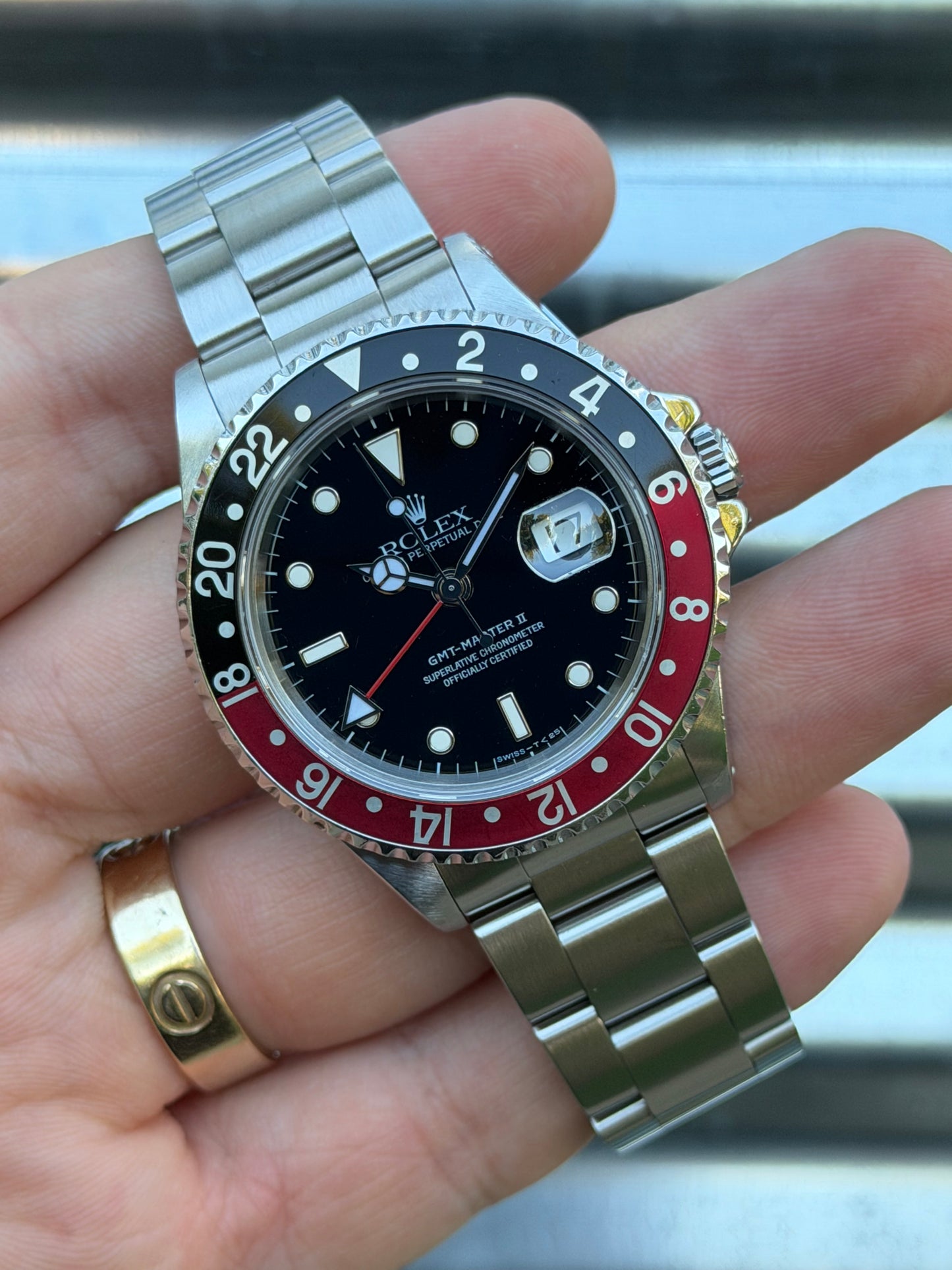 Rolex GMT Master II Coke 40mm Ref.16710 Watch w/Service Card and Receipt