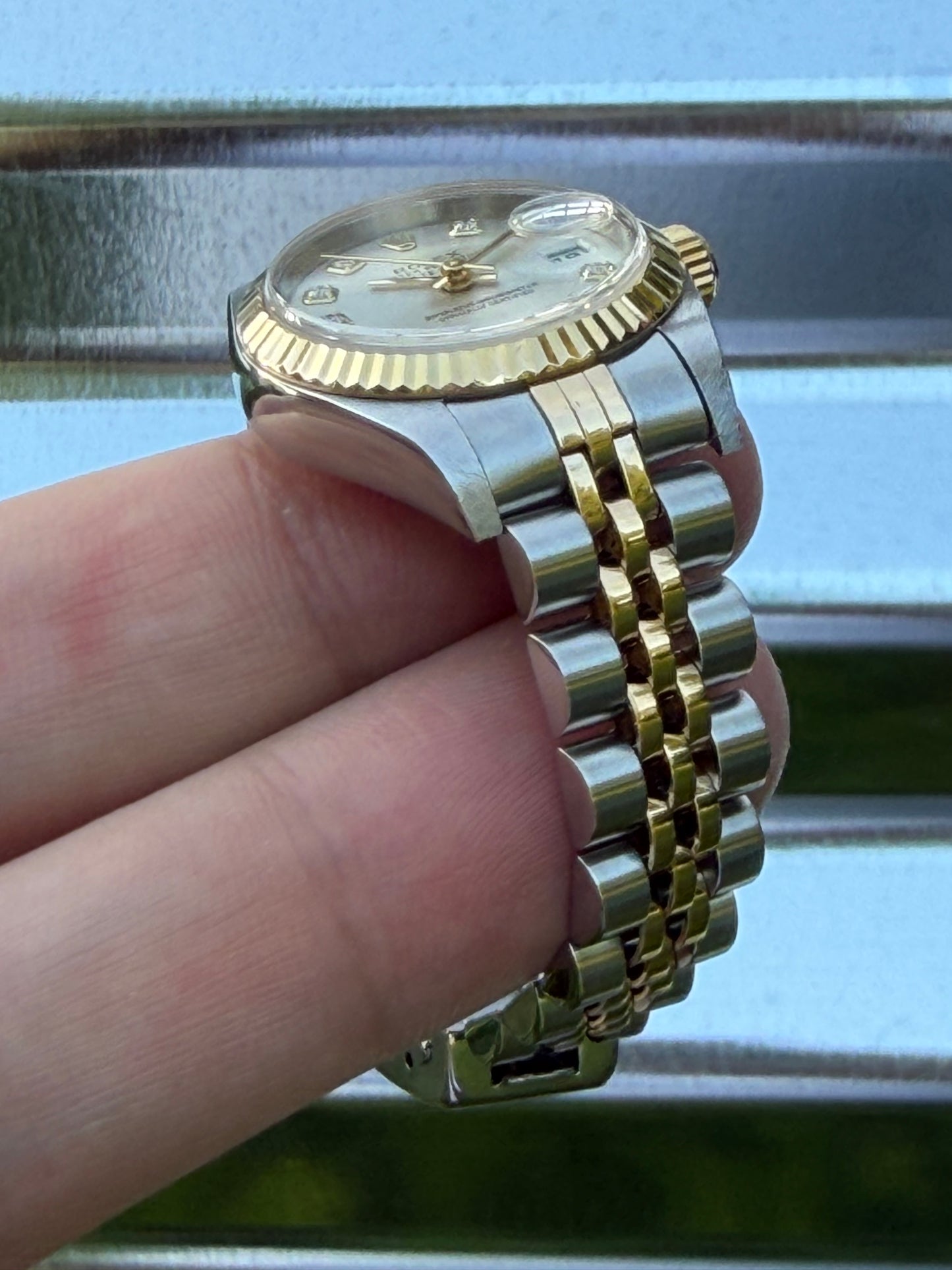 Rolex Ladies Datejust 26mm Ref.79173 “Silver Big Diamond Dial” Box & Papers