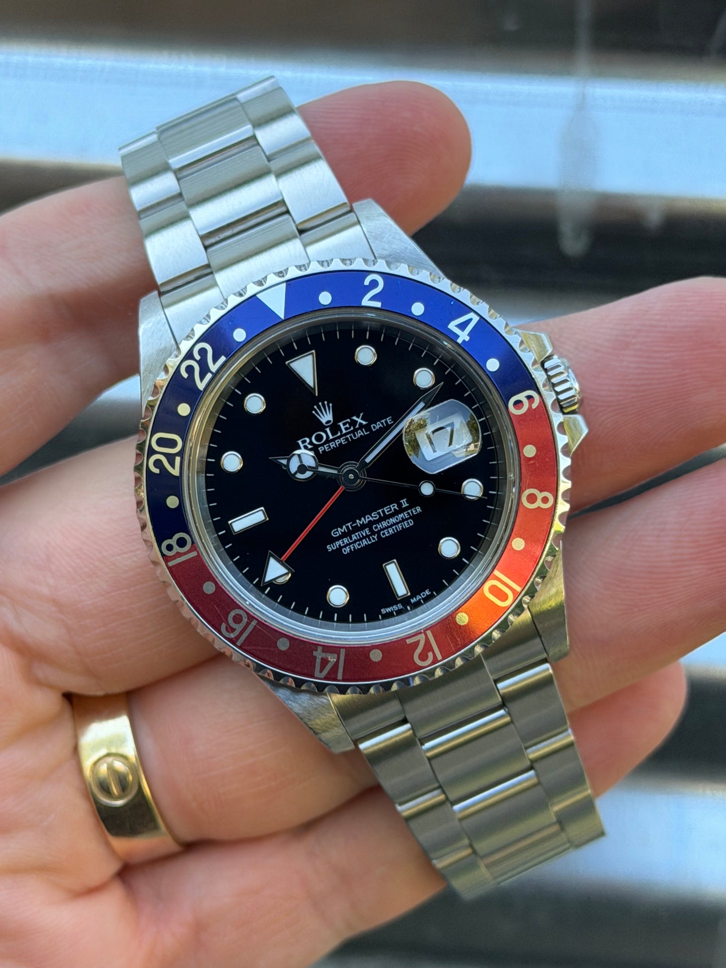 Rolex GMT Master II Pepsi 40mm Ref.16710 Box & Papers