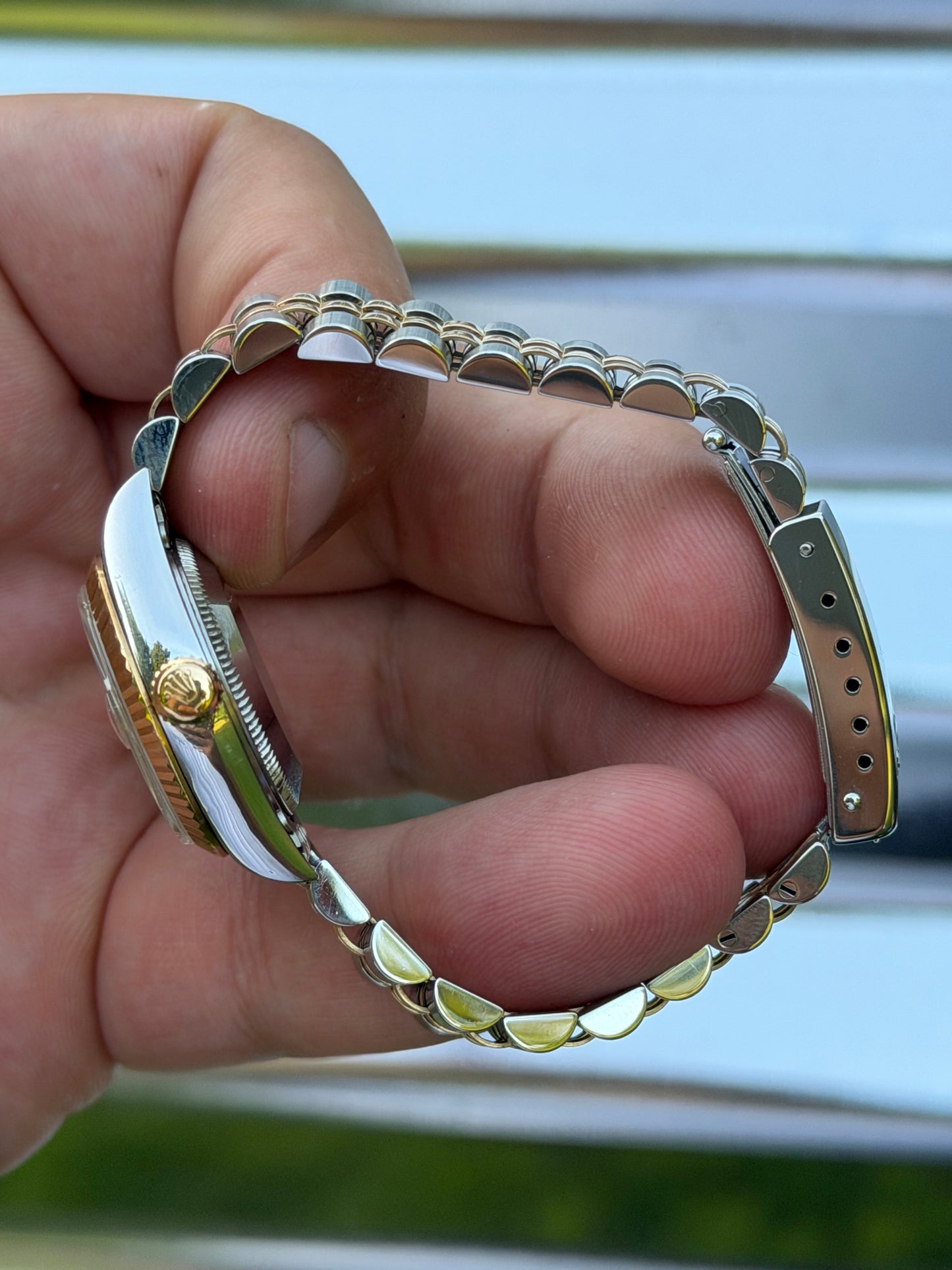 Rolex Ladies Datejust “Pyramid Dial” 26mm Ref.69173 Box & Papers