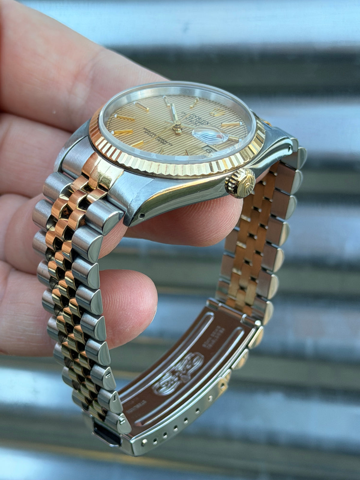 Rolex Datejust “Tapestry Dial” 36mm Ref.16233 Box & Papers
