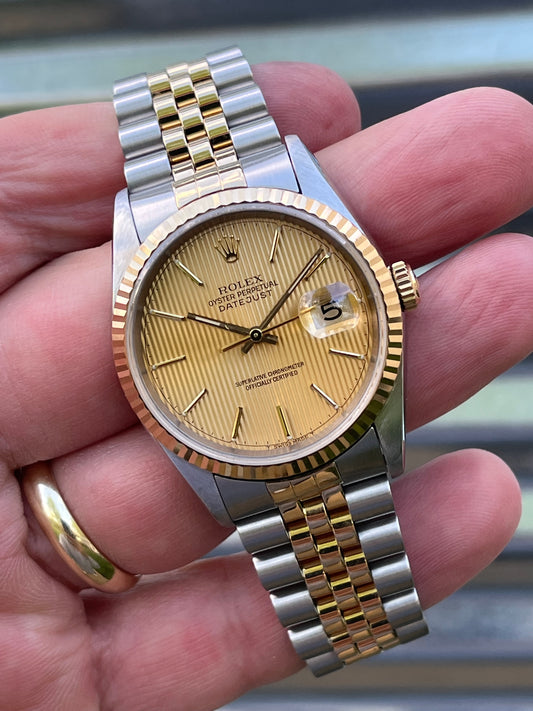 Rolex Datejust Tapestry Dial 36mm Ref.16233 Box & Papers
