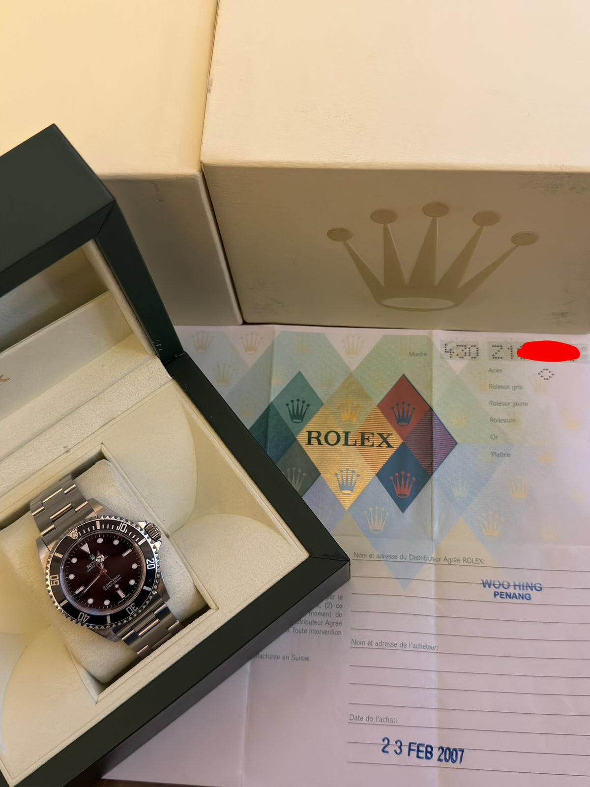 Rolex Submariner No Date 40mm Ref.14060M Box & Papers
