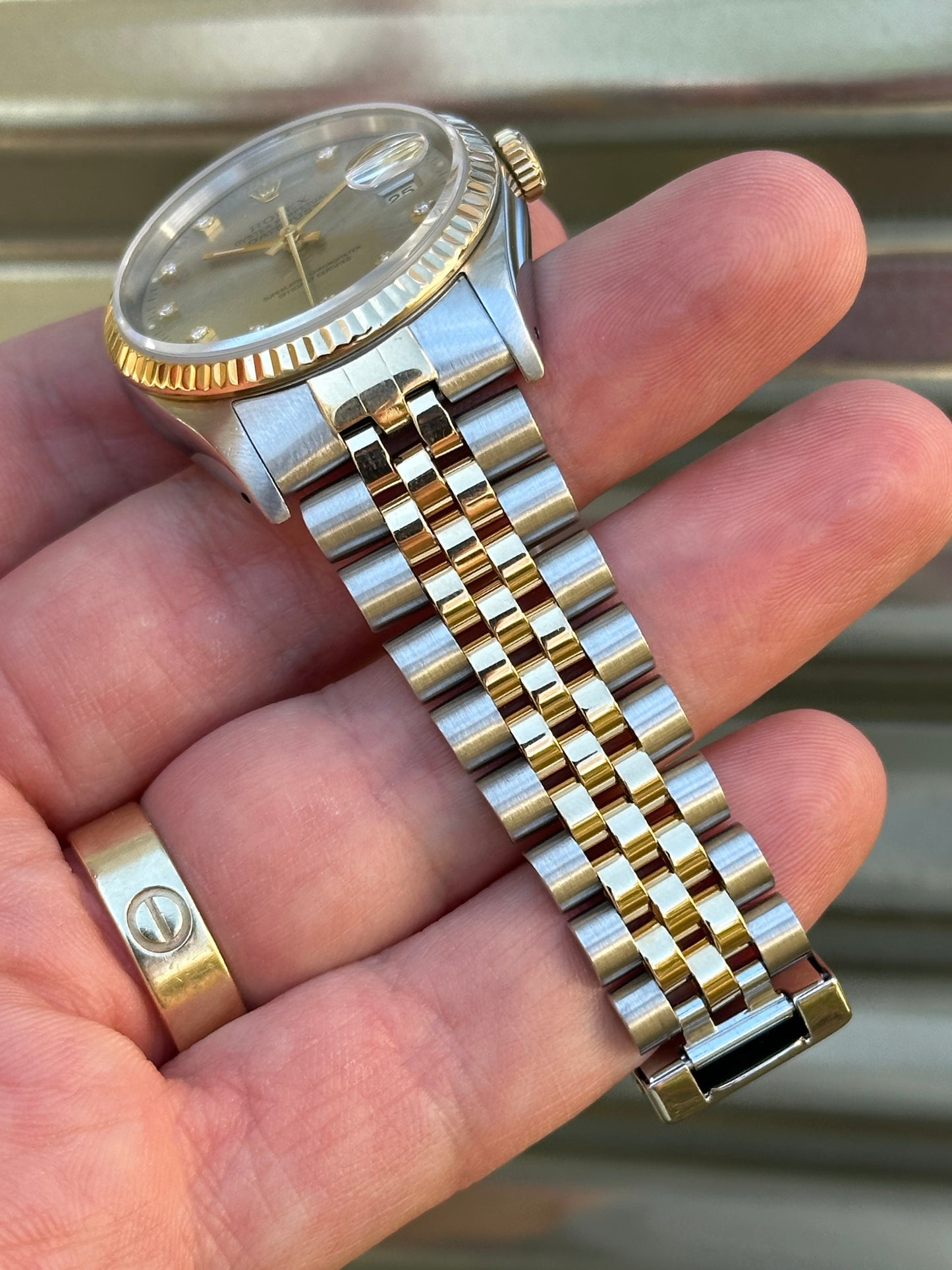 Rolex Datejust 36mm Ref.16233 “Anniversary Diamond Dial” Box & Papers