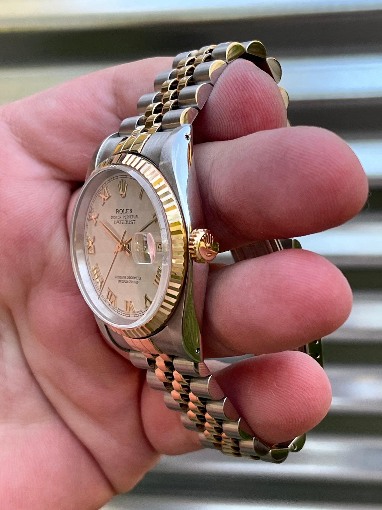 Rolex Datejust 36mm Ref.16233 “Pyramid Dial” Box & Papers